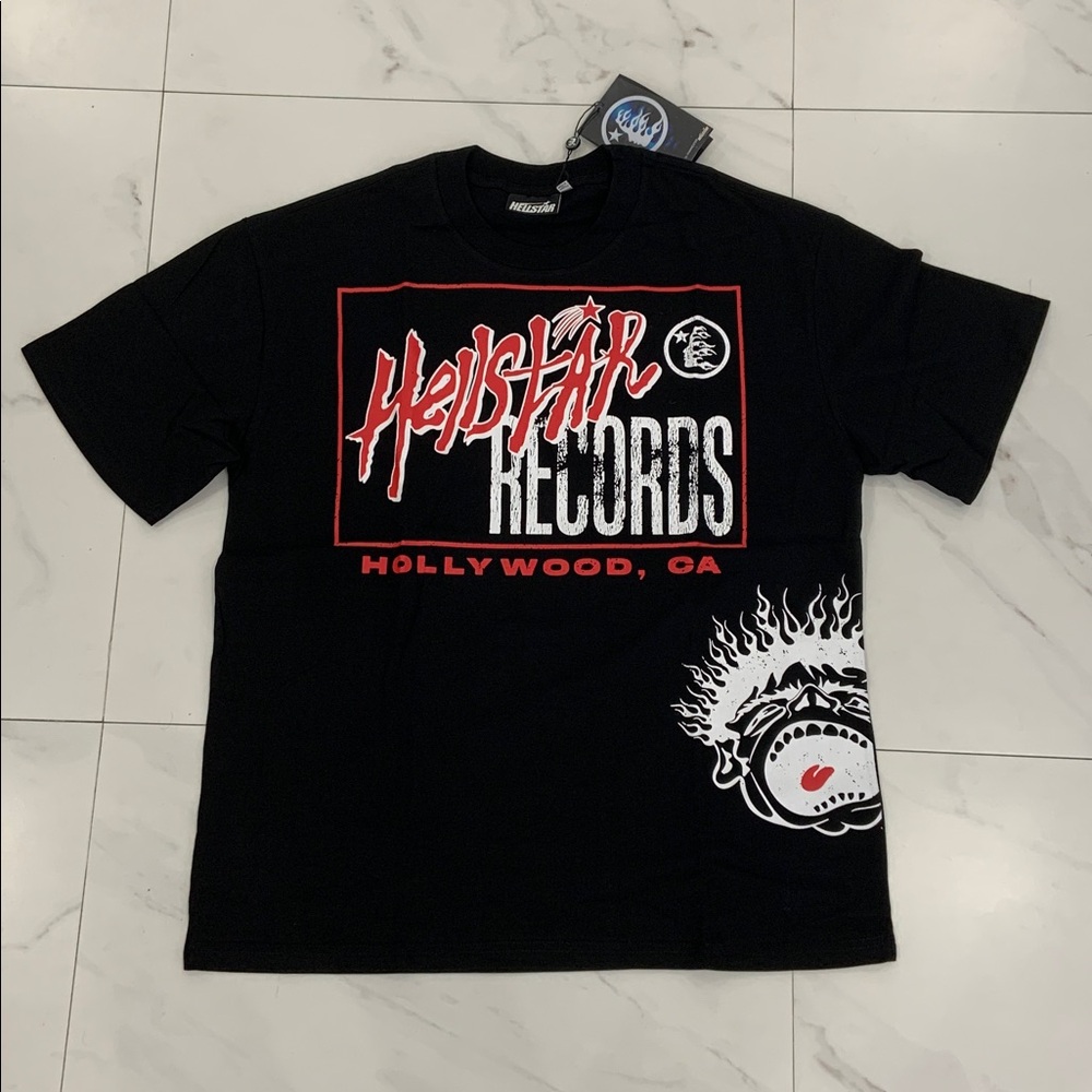 Hellstar Records Heaven Sounds Black & Red T-Shirt Mens Size Large